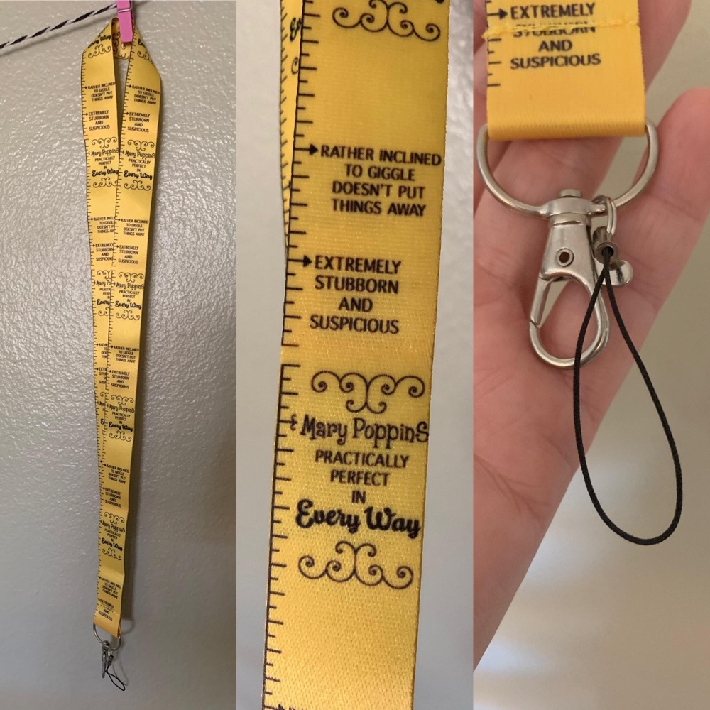 NEW Mary Poppins Measuring Tape Lanyard